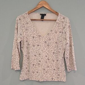 The Limited Cream Floral Blouse Size Medium